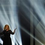 Adele performs during the BRIT Music Awards at the O2 Arena in London February 21, 2012. REUTERS/Dylan Martinez (BRITAIN - Tags: ENTERTAINMENT)