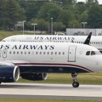 A US Airways jet prepares to take off in Charlotte, North Carolina April 20, 2012. REUTERS/Chris Keane