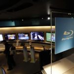 The trademark of Blu-ray Disc is seen at Sony's showroom in Tokyo February 22, 2012. REUTERS/Kim Kyung-Hoon