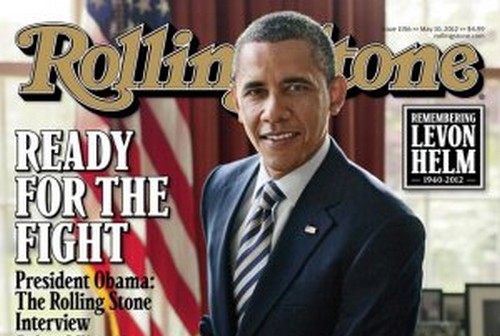 Barack Obama,
Rolling Stone magazine Obama says Romney is stuck
with conservative views