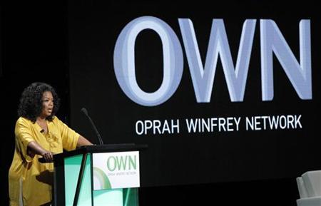 Winfrey speaks during the OWN session at the 2011 Summer Television Critics Association Cable Press Tour in Beverly Hills