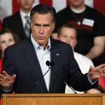 Republican presidental candidate and former Massachusetts Gov. Mitt Romney speaks to supporters at Otterbein University in Westerville, Ohio, April 27, 2012. REUTERS/Matt Sullivan