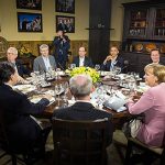G8 leaders at the round table on Saturday (Photo: MCT)