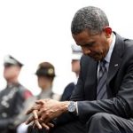 U.S. President Barack Obama waits to speak during the National Peace Officers Memorial Service on Capitol Hill in Washington, May 15, 2012. REUTERS/Larry Downing