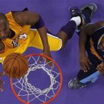 Los Angeles Lakers' Kobe Bryant (L) puts up a shot past Denver Nuggets' Ty Lawson during Game 7 of their NBA Western Conference basketball playoff series in Los Angeles, California May 12, 2012. REUTERS/Lucy Nicholson
