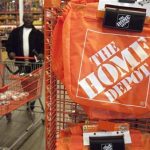 A customer wheels a cart through a Home Depot store in Washington February 20, 2012. Home Depot will report its 2011 fourth quarter earnings on Tuesday. REUTERS/Jonathan Ernst