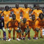 Members of the Ivory Coast national team pose for a photograph before their 2012 African Cup of Nations football tournament final match against Zambia at the Stade De L'Amitie Stadium in Gabon's capital Libreville, February 12, 2012. REUTERS/Thomas Mukoya