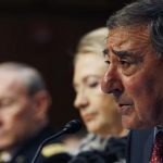 U.S. Secretary of Defense Leon Panetta (R) testifies next to U.S. Secretary of State Hillary Clinton, (C) and the Chairman of the Joint Chiefs of Staff, U.S. Army General Martin Dempsey (L), at the Senate Foreign Relations Committee in Washington May 23, 2012. REUTERS/Gary Cameron