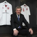 Newly appointed England soccer manager Roy Hodgson poses for a photograph in the home dressing room at Wembley Stadium in London, May 1, 2012. REUTERS/Andy Couldridge/pool