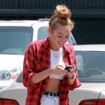 Miley Cyrus moons camera in Los Angeles (well, near enough)