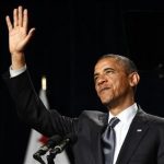 U.S. President Barack Obama waves during a fund raising event at the Fox Theatre in Redwood City, California May 23, 2012. REUTERS/Kevin Lamarque