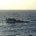 A picture released by the Australian Maritime and Safety Authority (AMSA) shows a boat which according to the AMSA was taken mid-morning before the boat sank near Christmas Island June 27, 2012. REUTERS/Australian Maritime and Safety Authority/Handout