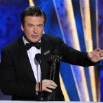 Actor Alec Baldwin accepts the award for outstanding performance by a male actor in a comedy series for "30 Rock" at the 18th annual Screen Actors Guild Awards in Los Angeles, California January 29, 2012. REUTERS/Lucy Nicholson