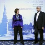 European Union Foreign Policy Chief Catherine Ashton (L) meets with Iran's Chief Negotiator Saeed Jalili in Moscow, June 18, 2012. REUTERS/Kirill Kudryavtsev/Pool