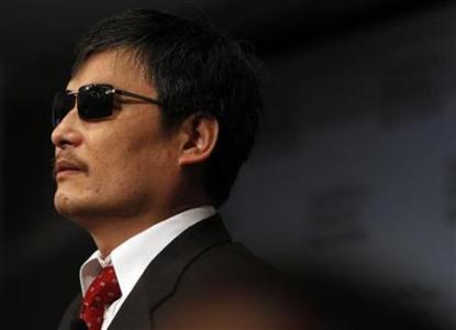 Blind activist Chen Guangcheng is pictured at the Council on Foreign Relations in New York Blind activist Chen Guangcheng is pictured at the Council on Foreign Relations in New York May 31, 2012. REUTERS/Eric Thayer