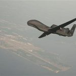 Undated file photo courtesy of the U.S. Navy shows a RQ-4 Global Hawk unmanned aerial vehicle conducting tests over Naval Air Station Patuxent River, Maryland. REUTERS/U.S. Navy/Erik Hildebrandt/Northrop Grumman/Handout