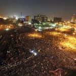 A general view shows supporters of the Muslim Brotherhood's presidential candidate Mohamed Morsy celebrating and shouting anti-military council slogans, at Tahrir square in Cairo June 19, 2012. REUTERS/Amr Abdallah Dalsh