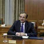 Newly appointed Greek Prime Minister Antonis Samaras looks on during the first cabinet meeting of his government at the parliament in Athens June 21, 2012. REUTERS/Yorgos Karahalis