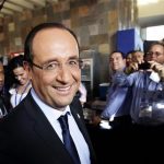 France's President Francois Hollande (C) leaves a news conference on the second day of the G20 Summit in Los Cabos, June 19, 2012. REUTERS/Henry Romero