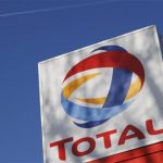 A logo for oil giant Total is seen at a petrol station in London February 12, 2008. REUTERS/Stephen Hird