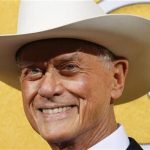 Actor Larry Hagman from the TV series "Dallas" poses backstage at the 18th annual Screen Actors Guild Awards in Los Angeles, California January 29, 2012. REUTERS/Mike Blake