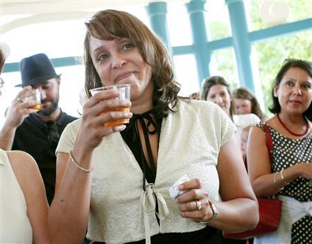 Tretheway, author of three poetry collections and winner of Pulitzer Prize, raises toast after she was named 19th U.S. poet laureate,during celebration in Decatur, Georgia Natasha Tretheway, author of three poetry collections and winner of the Pulitzer Prize, raises a toast after she was named the 19th U.S. poet laureate,during a celebration in Decatur, Georgia June 7, 2012. Tretheway is only the second Southerner appointed to the position and will officially take up her duties in the fall. REUTERS/Tami Chappell