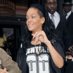 Rihanna Rocks The Tomboy Look Again In Baggy Tiger Print Shorts