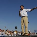 U.S. Republican presidential candidate Mitt Romney and his wife Ann, address a crowd during a campaign event at Holland State Park in Michigan June 19, 2012. REUTERS/Larry Downing