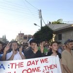 Demonstrators protest against Syria's President Bashar al-Assad in Kafranbel, near Idlib June 10, 2012. REUTERS/Raad Al Fares/Shaam News Network/Handout