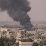 Smoke rises from the Baba Amr neighbourhood of Homs June 19, 2012. REUTERS/Shaam News Network/Handout