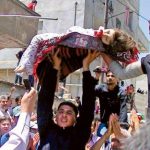 A handout image released by the Syrian opposition’s Shaam News Network on July 2, 2012, shows the funeral procession of a girl allegedly killed by regime forces during violence in Daraa