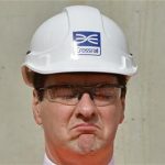 Britain's Chancellor of the Exchequer, George Osborne reacts during a tour of a Crossrail construction site in central London July 18, 2012. REUTERS/Toby Melville