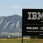 The sign at the IBM facility near Boulder, Colorado is seen with the Boulder Flatiron mountains in the background, September 8, 2009. REUTERS/Rick Wilking