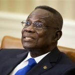 Ghana's President John Evans Atta Mills speaks during a meeting with U.S. President Barack Obama in the Oval Office of the White House in Washington March 8, 2012. REUTERS/Joshua Roberts