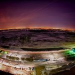 A night view of Fermilab's Tevatron accelerator outside Chicago, Illinois is seen in a February 8, 2011 handout photo.REUTERS/Fermilab/Reidar Hahn/Handout