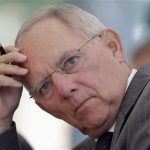 Germany's Finance Minister Wolfgang Schaeuble reacts during the hearing on the European Stability Mechanism (ESM) and the fiscal pact at German Constitutional Court in Karlsruhe July 10, 2012. REUTERS/Alex Domanski