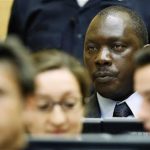 Congolese warlord Thomas Lubanga Dyilo sits in the ICC courtroom in the Hague July 10, 2012. REUTERS/Jerry Lampen/ANP/Pool