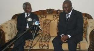 Kofi Annan and the President John Dramani Mahama