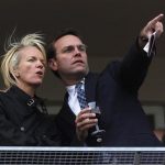 Elisabeth Murdoch (L) talks to her brother James Murdoch, Chairman and Chief Executive of News Corp, Europe and Asia, at Cheltenham Festival horse racing meet in Gloucestershire, western England March 18, 2010. REUTERS/ Eddie Keogh