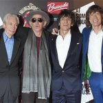 The Rolling Stones (L-R) Charlie Watts, Keith Richards, Ronnie Wood and Mick Jagger pose as they arrive for the opening of the exhibition "Rolling Stones: 50" at Somerset House in London July 12, 2012. The exhibition which celebrates 50 years of the band since their first gig at the Marquee Club in 1962 will run from July 13 to August 27. REUTERS/Ki Price