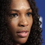 Serena Williams of the U.S. answers questions prior to Arthur Ashe Kids' Day at the 2012 U.S. Open tennis tournament in New York August 25, 2012. REUTERS/Eduardo Munoz