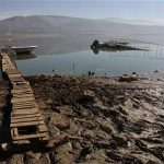 A general view shows an artificial lake with depleted levels of water in Qaraoun, West Bekaa, December 2, 2010. REUTERS/ Mohamed Azakir