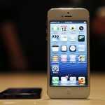 The iPhone 5 on display after its introduction during Apple Inc.'s iPhone media event in San Francisco, California September 12, 2012. REUTERS/Beck Diefenbach