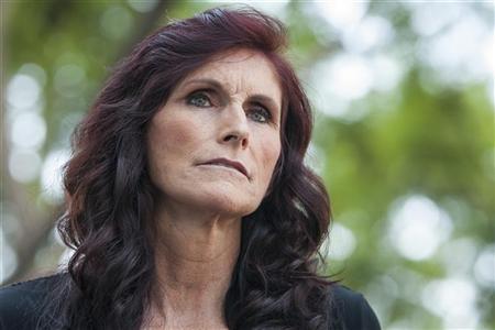 Cindy Lee Garcia, an actress in the "Innocence of Muslims", an anti-Islam movie that has spawned violent protests across the Muslim world, attends a news conference outside her attorney's office after a court hearing in Los Angeles, California September 20, 2012. REUTERS/Bret Hartman