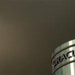 The company logo is shown at the headquarters of Oracle Corporation in Redwood City, California February 2, 2010. Picture taken February 2, 2010. REUTERS/Robert Galbraith