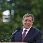 U.S. Defense Secretary Leon Panetta speaks to reporters after visiting the Flight 93 National Memorial ahead of the 11th anniversary of the 9/11 attacks in Shanksville, Pennsylvania September 10, 2012. REUTERS/Mandel Ngan/Pool