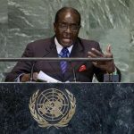 Zimbabwe's President Robert Mugabe addresses the 67th session of the United Nations General Assembly at UN headquarters in New York, September 26, 2012. REUTERS/Ray Stubblebine