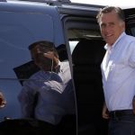 Republican presidential candidate and former Massachusetts Governor Mitt Romney arrives in Las Vegas, Nevada September 21, 2012. REUTERS/Brian Snyder