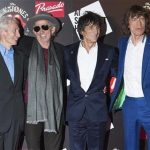 The Rolling Stones (L-R) Charlie Watts, Keith Richards, Ronnie Wood and Mick Jagger pose as they arrive for the opening of the exhibition "Rolling Stones: 50" at Somerset House in London July 12, 2012. REUTERS/Ki Price