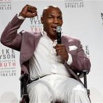Former heavyweight champion Mike Tyson gestures as he talks about the Broadway debut of his one-man show "Mike Tyson: Undisputed Truth" during a news conference in New York, June 18, 2012. REUTERS/Keith Bedford